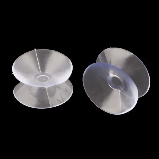 Alt view image 3 of 3 - Car Plastic Double Sided Auto Sucker Pads Suction Cup Clear 20mm Dia 20 Pcs