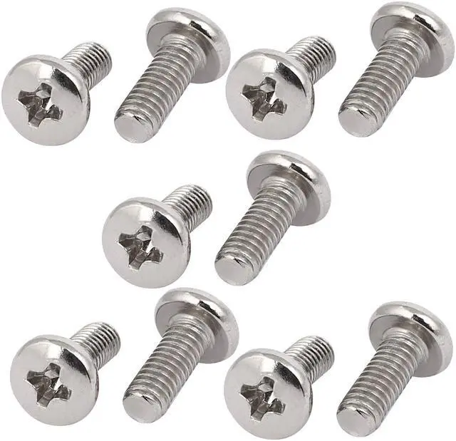 Main image of Metal Machine Screw for PCB Board Spacer M4 x 10mm Silver Tone 10 Pcs