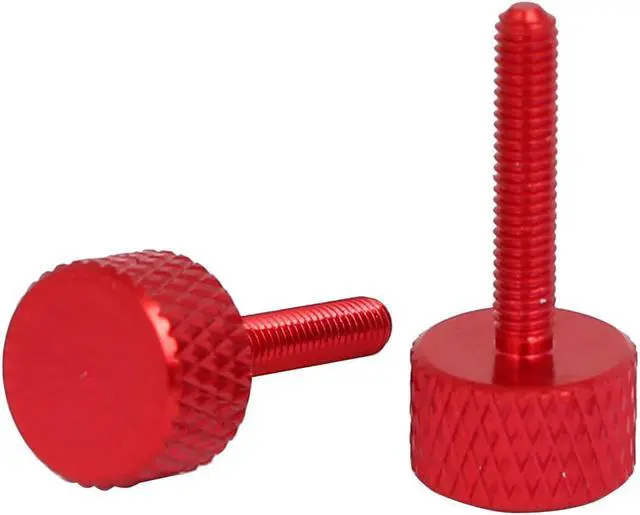 Alt view image 2 of 2 - Computer PC Graphics Card Knurled Head Thumb Screws Wine Red M3x16mm 10pcs