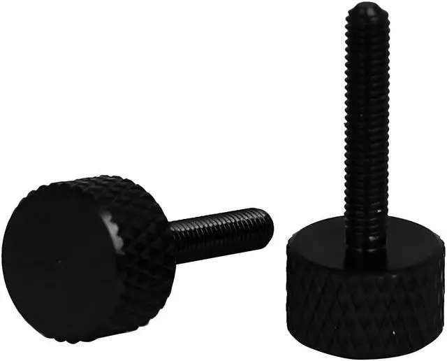 Alt view image 2 of 2 - Computer PC Graphics Card Knurled Head Thumb Screws Black M3x16mm 10pcs