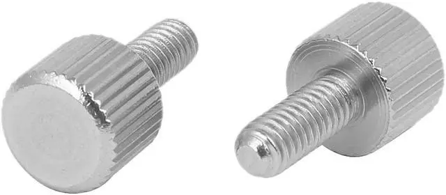 Alt view image 2 of 2 - Computer PC Case Stainless Steel Flat Head Knurled Thumb Screw M4 x 10mm 5pcs