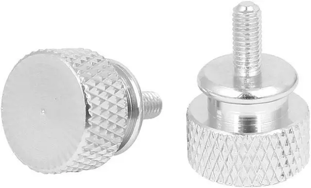 Alt view image 2 of 3 - Computer PC Case Aluminum Alloy Knurled Thumb Screws Silver Tone M3x7mm 4pcs