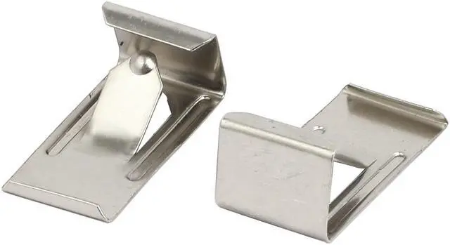 Alt view image 3 of 3 - 26mmx14mm Picture Photo Frame Metal Spring Turn Clip Hanger Siver Tone 100pcs