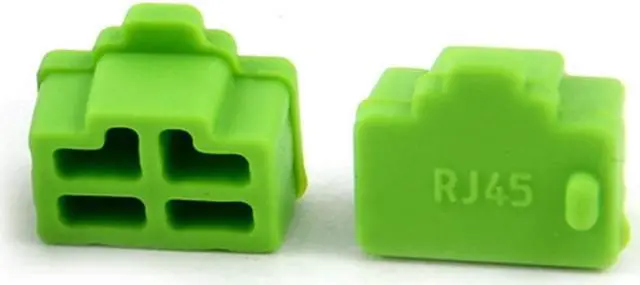 Alt view image 2 of 2 - 10Pcs Laptop PC Ethernet Hub Port RJ45 Anti Dust Cover Cap Protector Plug Green