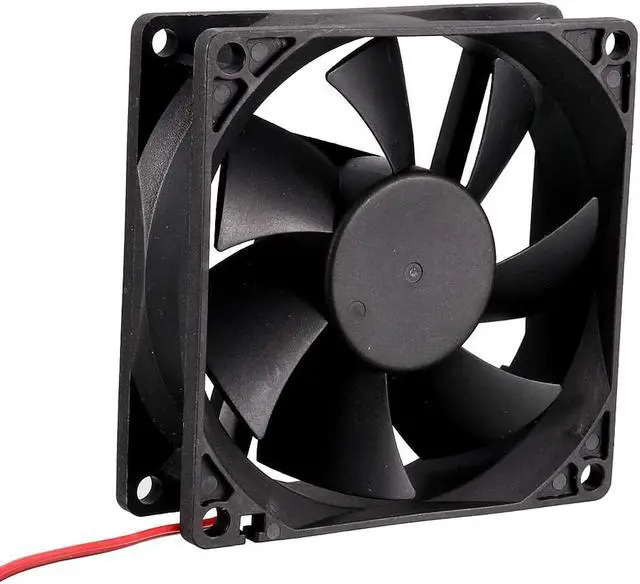 Alt view image 3 of 7 - DC12V 0.25A 80x80x25mm 7 Vanes Coolant Cooler Fan for Computer w 2Terminals Wire