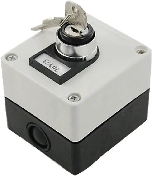 Main image of Unique Bargains Unique Bargains AC 660V 3 Position Key Lock Rotary Select Selector Switch Station Screw Terminal