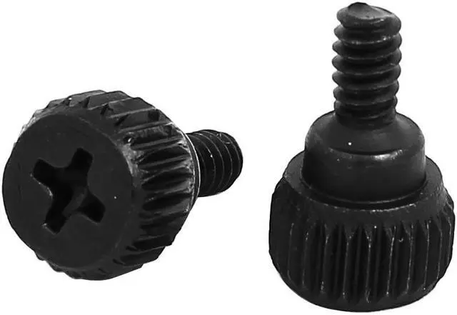Alt view image 2 of 3 - PC Computer Case Metal Thumbscrews Thumb Screws Black 80pcs