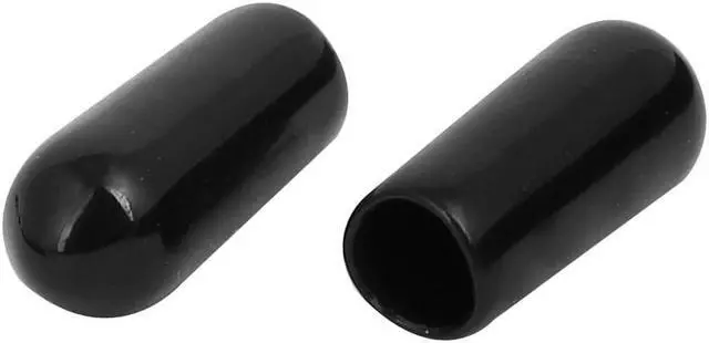 Alt view image 3 of 3 - 5mm Inner Dia Rubber Hose End Cap Screw Thread Protector Cover Black 100pcs