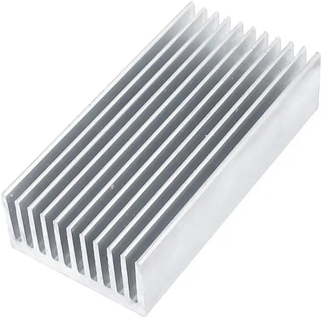 Main image of Unique Bargains Silver Tone Aluminum Heatsink Heat Diffuse Dissipation Cooling Fin 80x40x20mm
