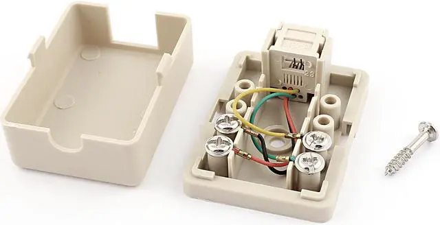 Alt view image 2 of 5 - RJ11 6P4C Single Port Female Socket US Telephone Cable Adapter Junction Box