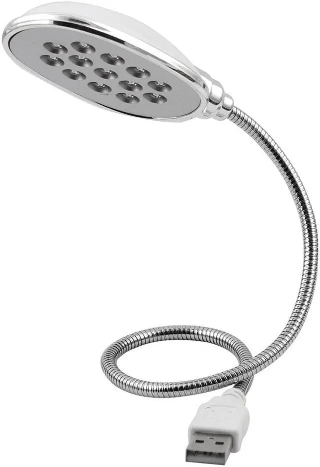 Main image of Laptop Gooseneck Touch Switch Desk Reading Bright USB 13 LED Light Lamp White