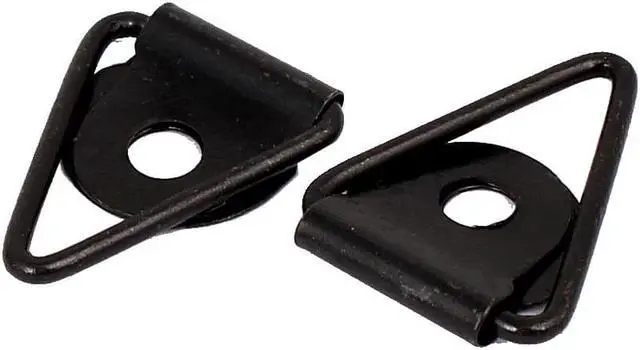 Alt view image 3 of 3 - Photo Frame Hanging Single Hole Triangle D-Ring Hanger Black 30mmx16mm 20pcs