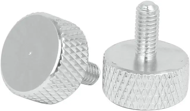 Alt view image 2 of 3 - Computer Graphics Card Flat Head Knurled Thumb Screws Silver Tone M3.5x8mm 10pcs