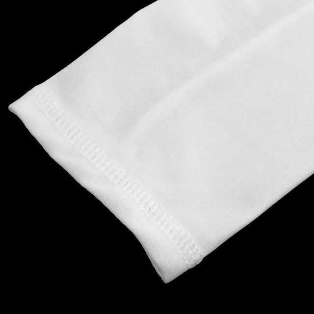 Alt view image 7 of 7 - Unisex Golf Basketball Sports Sun Protection Cover Arm Sleeves White XL Pair