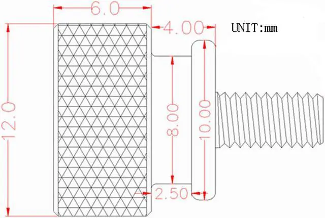 Alt view image 3 of 3 - Computer PC Case Fully Threaded Knurled Thumb Screws Wine Red 6#-32 10pcs