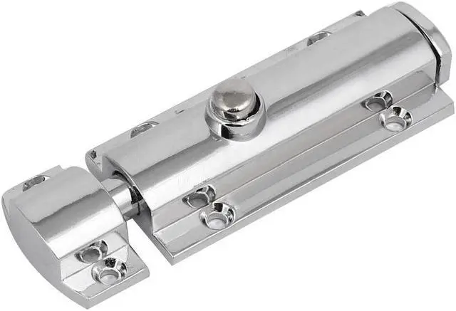 Alt view image 3 of 4 - 3-inch Length Spring Loaded Security Door Lock Latch Barrel Bolt Hasp Stapler