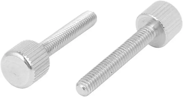 Alt view image 2 of 4 - Computer PC Case Stainless Steel Flat Head Knurled Thumb Screw M4 x 25mm 8pcs