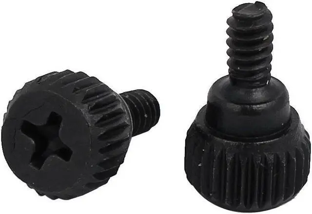 Alt view image 2 of 3 - PC Computer Case Metal Thumbscrews Thumb Screws Black 20pcs