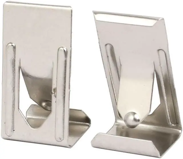 Alt view image 2 of 3 - 26mmx14mm Picture Photo Frame Metal Spring Turn Clip Hanger Siver Tone 100pcs