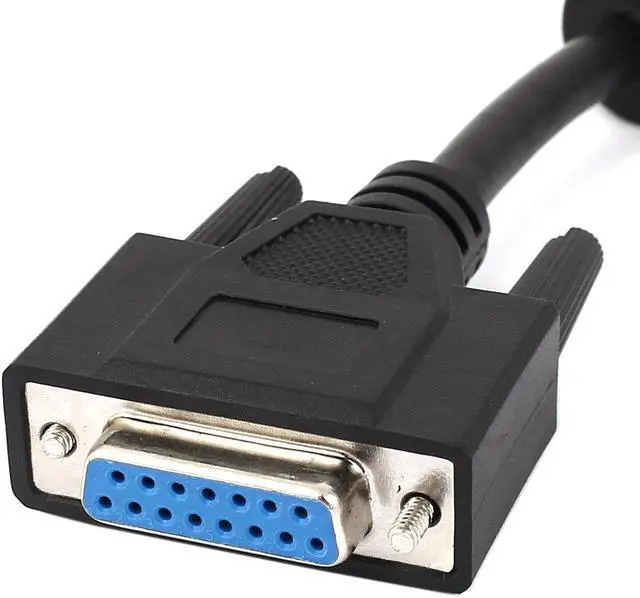 Alt view image 2 of 3 - 5Ft DB15 15 Pin Male to Female Connector Extension Cable Cord Black