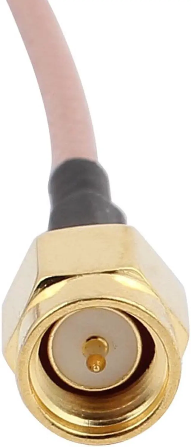 Alt view image 2 of 2 - Gold SMA Male to SMA Male Adapter Connector RG316 Coaxial Cable 5m