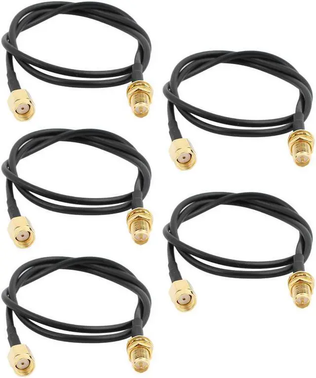 Main image of 5Pcs 50cm RG174 Antenna Extension RP-SMA Male to Female Connector Pigtail Cable