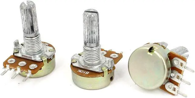 Alt view image 2 of 2 - Unique Bargains 10 Pcs 10K OHM Linear Taper Rotary Potentiometer 10KB B10K Pot