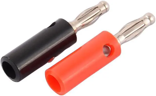Alt view image 2 of 2 - Unique Bargains 30pcs 4mm Black Red Audio Speaker Cable Wire Connector Banana Plug Jack Coupler