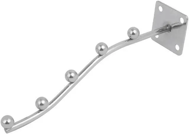 Main image of Wall Mount Waved Waterfall Hanger Rack 5 Beads Garment Display Hook