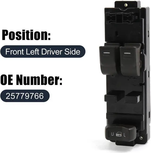Alt view image 2 of 5 - Electric Power Window Master Switch Front Left 25779766 for 2004-2012 GMC Canyon