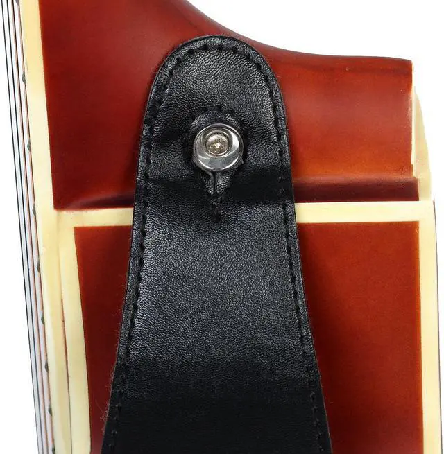 Alt view image 5 of 6 - Faux Leather End National Style Adjustable Guitar Shoulder Strap Bass Belt Green