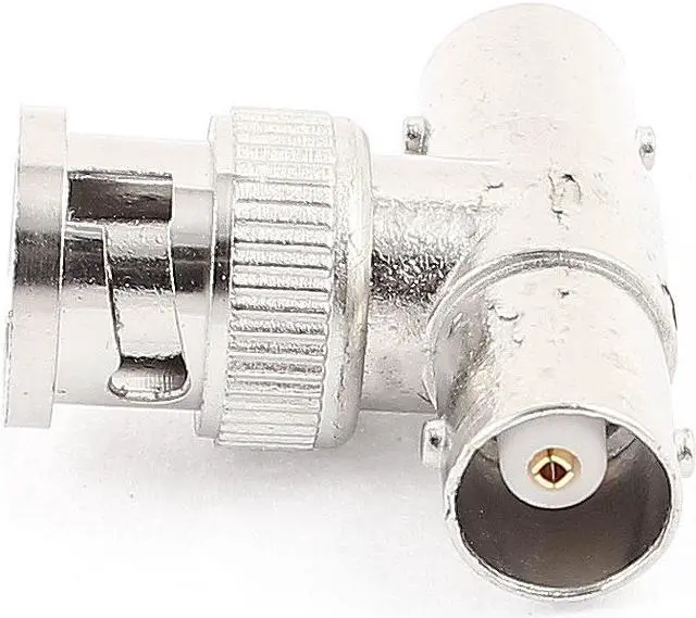 Alt view image 2 of 2 - 5 Pcs BNC Q9 3 Way T Connector 1 Male to 2 Female Video Adaptor For CCTV Camera