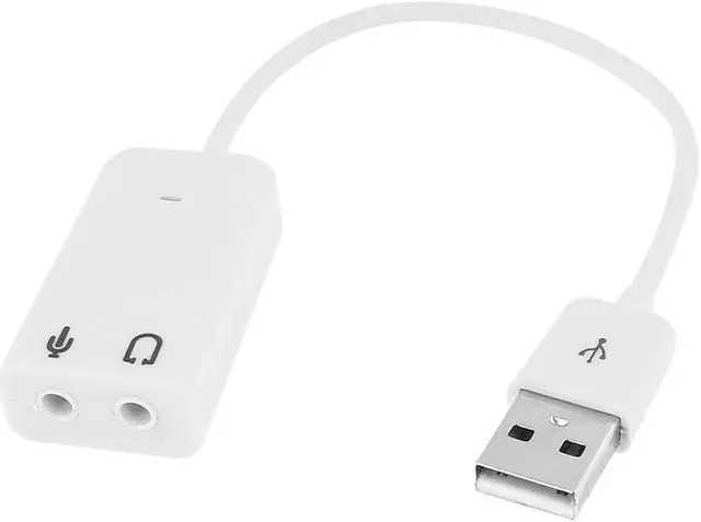 Main image of 7.1 Channel USB 2.0 3D Sound Card Audio Adapter Adaptor Cable White