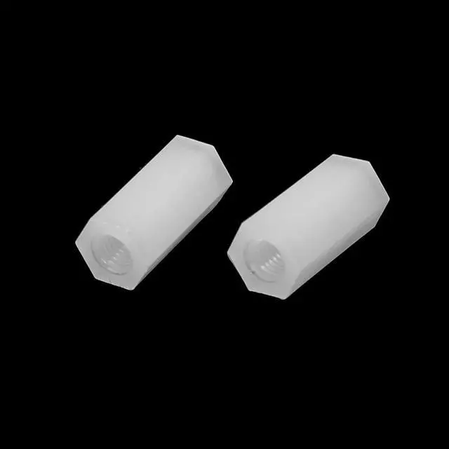 Alt view image 2 of 2 - M3 x 12mm Female Thread Nylon Pillar PCB Hex Hexagonal Standoff Spacers 100PCS