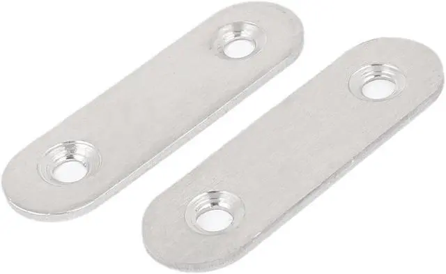 Alt view image 2 of 2 - Unique Bargains 50mm x 15mm x 2mm Stainless Steel Straight Bracket Flat Repair Plate 60PCS