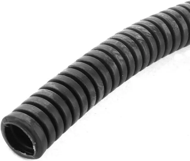 Alt view image 2 of 2 - Black Plastic 8 x 10mm Flexible Corrugated Conduit Pipe Hose Tube 6M Long