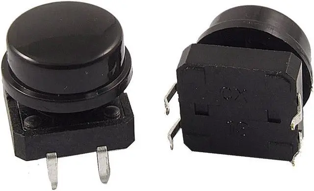 Main image of 5pcs Momentary Tact Tactile Push Button Switch 12 x 12mm x 14mm 4 Pin DIP W Cap