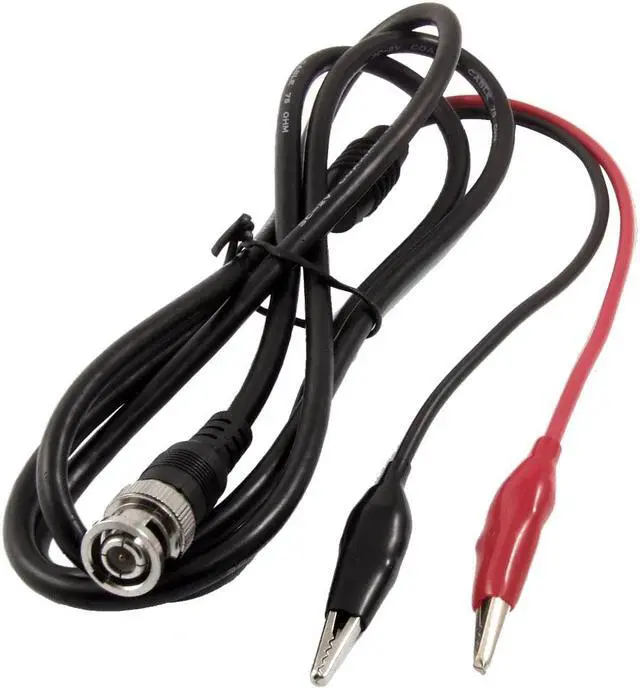 Main image of Black Red Alligator Testing Clip BNC Video Adapter Cable 1.5M