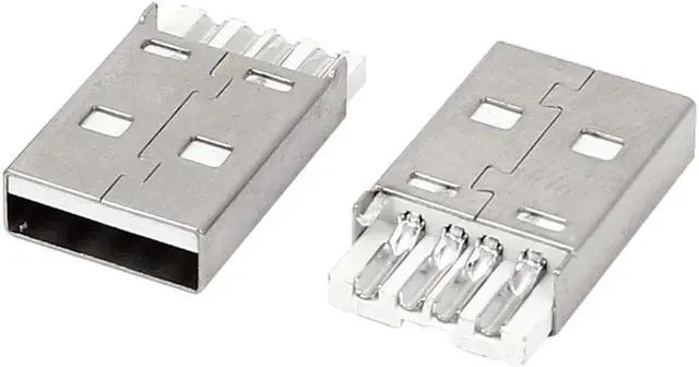 Alt view image 2 of 2 - Unique Bargains 10 Pcs USB 2.0 Type A Male Plug Port Straight Pin PCB Mount Connector Adapter