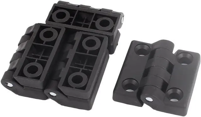 Main image of 48mm x 48mm Black Plastic 2 Leaves Foldable Flap Bearing Butt Hinge 4PCS