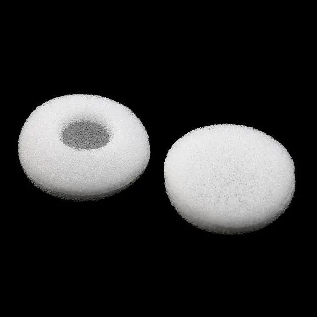 Alt view image 2 of 3 - Sponge Earphone Headset Earbud Covers Cushions Pad Protector White 10 Pcs