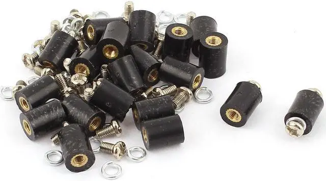 Main image of Unique Bargains 20pcs M3 Brass Insert Female Thread 8x10mm Insulated Standoffs for Motherboards