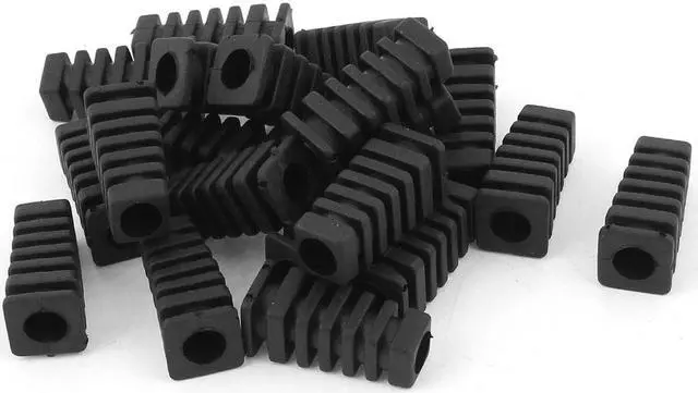 Main image of 20pcs 27x9x6mm Mini Rubber Square Strain Relief Cord Boot Protector Cable Sleeve