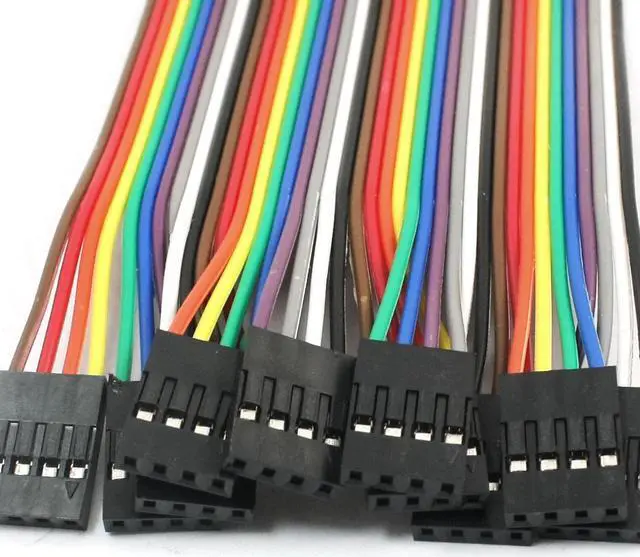 Alt view image 2 of 3 - 10pcs 2.54mm Pitch 4Pin-4Pin F/F Solderless Jumper Cable Wire Connector 20cm