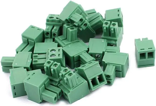 Main image of 20Pcs 300V 2EDGK 3.81mm Pitch 2-Pin PCB Screw Terminal Block Connector