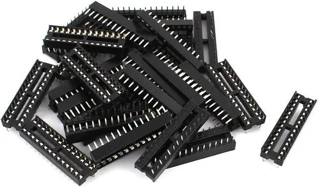Main image of 25Pcs Solder Type 28-PIN DIP Integrated Circuit IC Sockets Adaptor