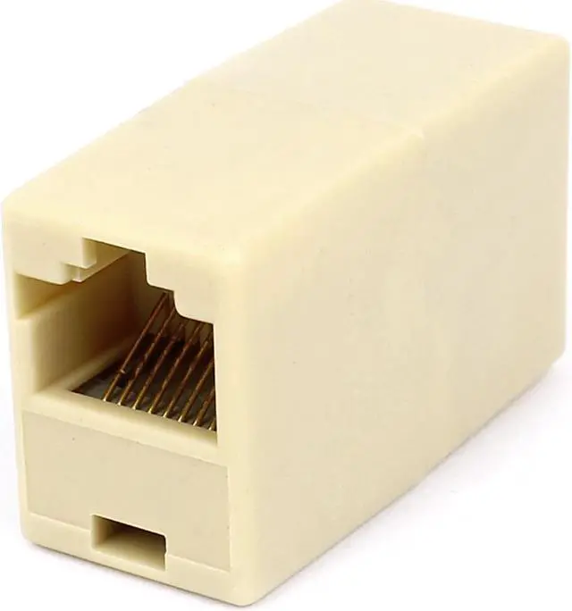 Main image of Unique Bargains RJ45 8P8C F-F Cat 5 Shielded Inline Ethernet Network Modular Couplers Adapter