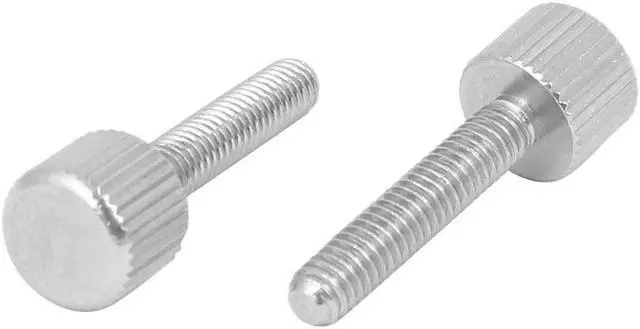 Alt view image 2 of 2 - Computer PC Case Stainless Steel Flat Head Knurled Thumb Screw M4 x 20mm 15pcs
