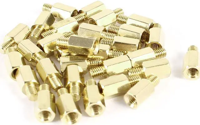 Main image of Unique Bargains 30 Pcs PCB Motherboard Standoff Hex Spacer Screw Nut M3 Male 4mm to Female 7mm