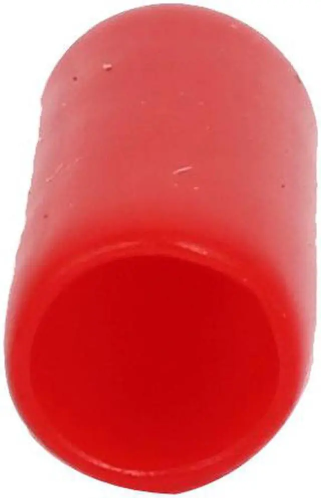 Alt view image 3 of 3 - 5mm Inner Dia Rubber Insulated End Cap Screw Thread Protector Cover Red 100pcs